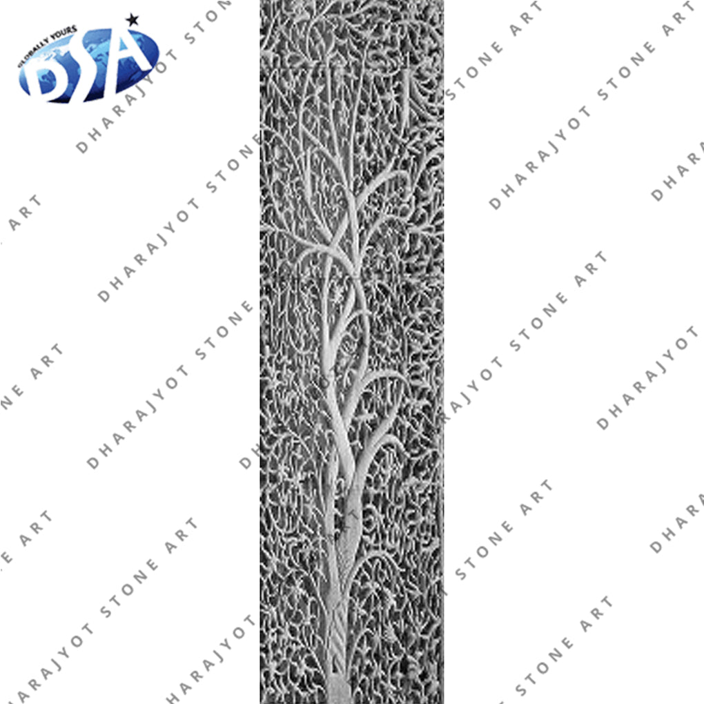 Outdoor Square Yellow Sandstone Mazar Jali