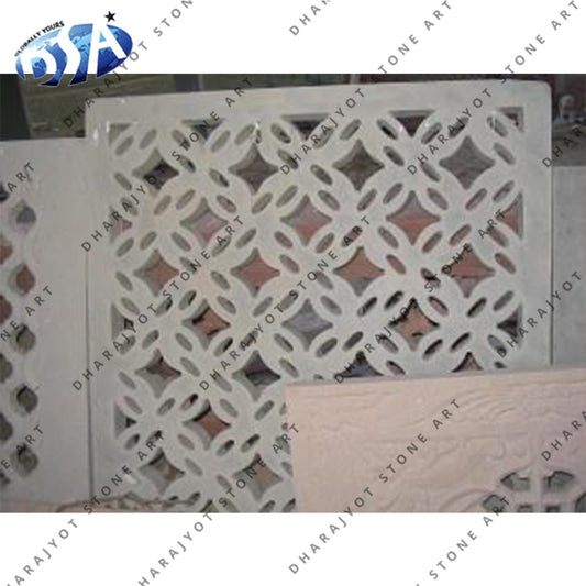 Carved White Home Marble Stone Jali
