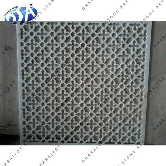 Home Carved White Marble Jali