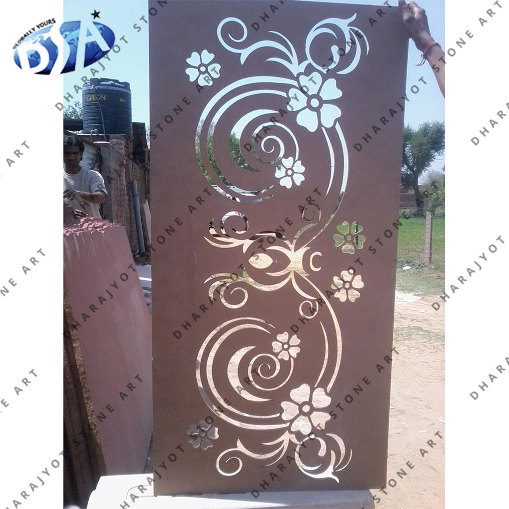 Laser Cutting Sandstone Gate Design Jali