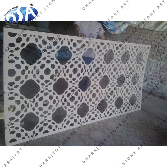 White Marble Window Grill Jali