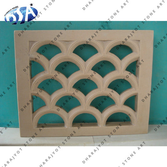 Antique Dholpur White Stone Jali