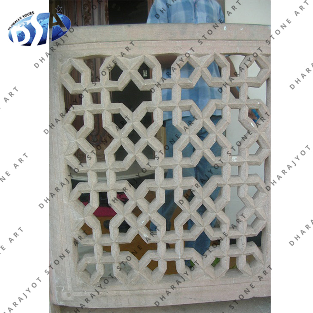 Traditional Window White Stone Jali