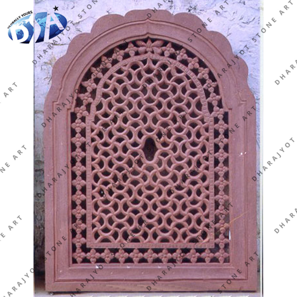 Jodhpur Red Sandstone Window Jali