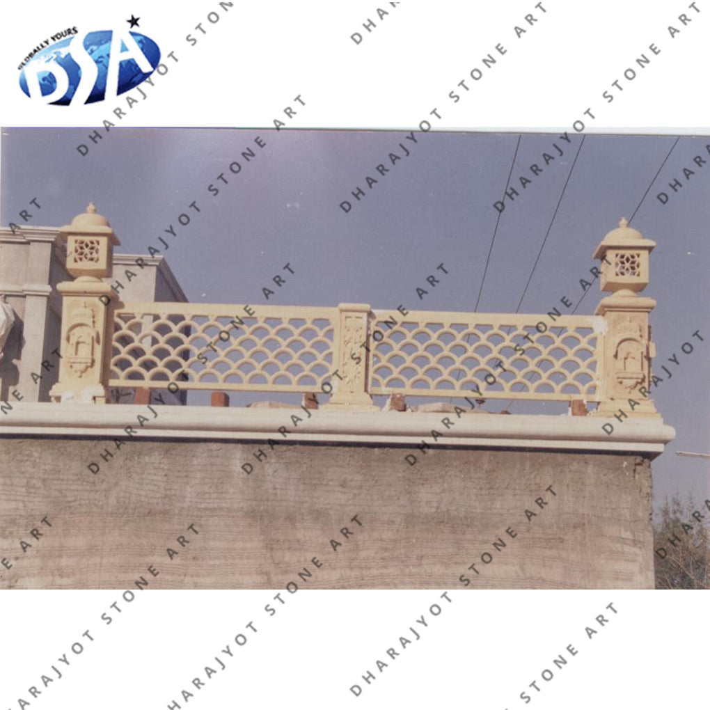 Being Sandstone Classical Stone Carved Railing Jali