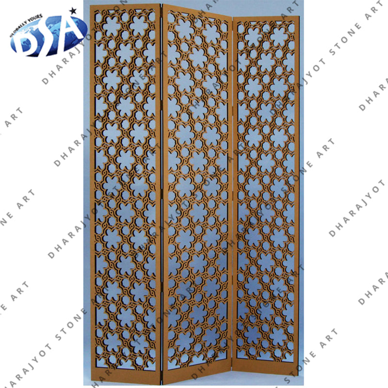 Antique Design Hand Carved Portable Folding Room Divider Jali