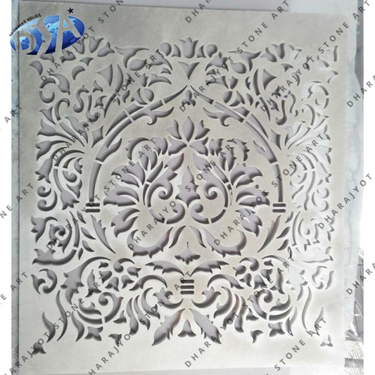 Decorative White Marble Handcarving Jali Screen