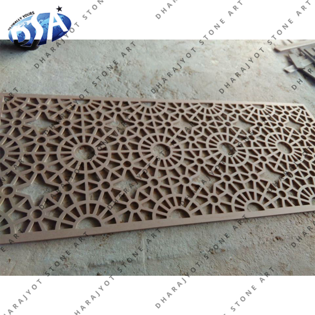 Mint Stone Cnc Cutting Carving Decoration Jali Screen