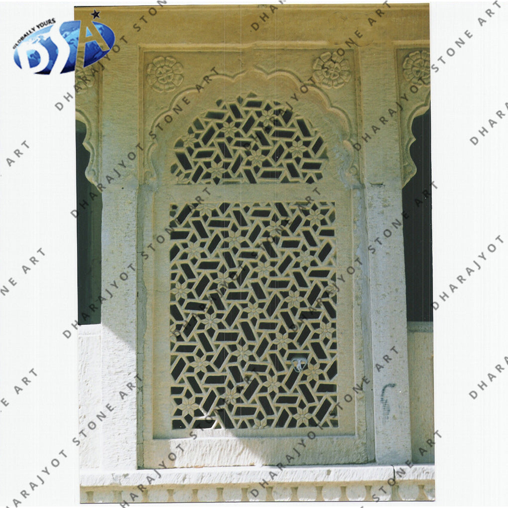 Antique Finish Sandstone Jali Grille