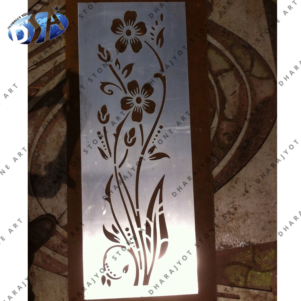 Main Door Leaf Pattern Laser Cutting Sandstone Jali