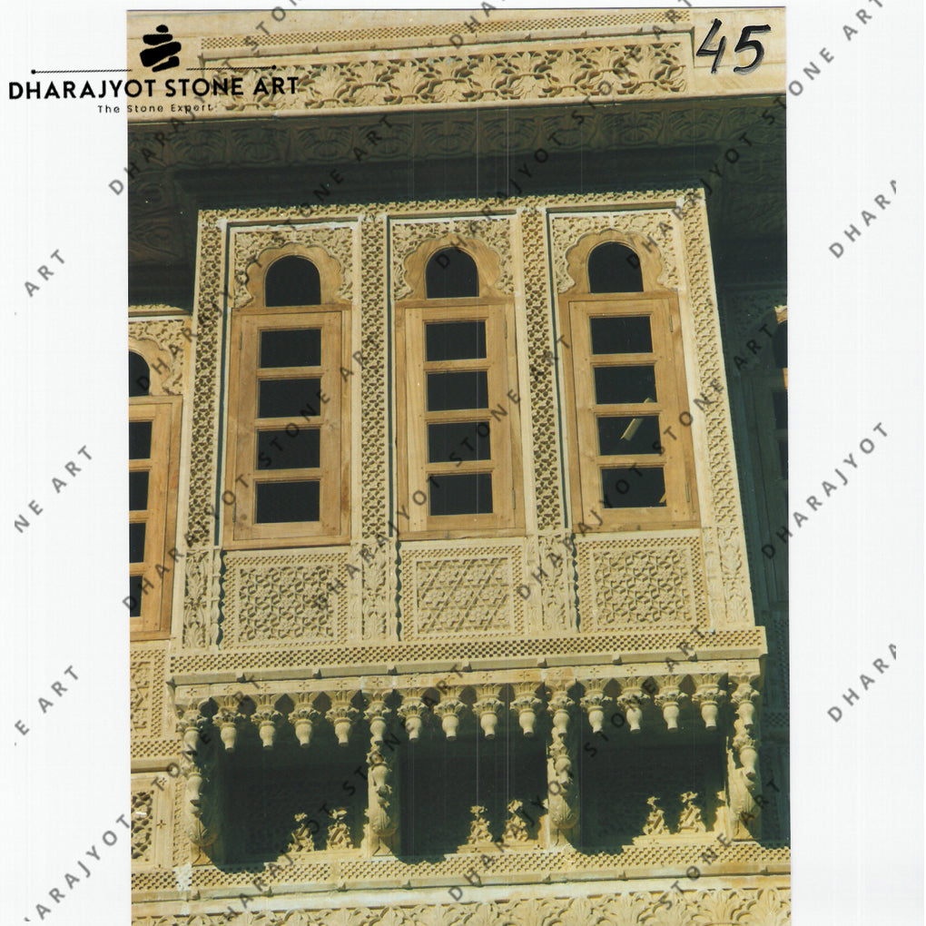 Vintage Sandstone Window Jharokha