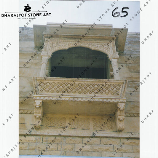 Yellow Sandstone Jaisalmer Stone Big Carving Jharokha