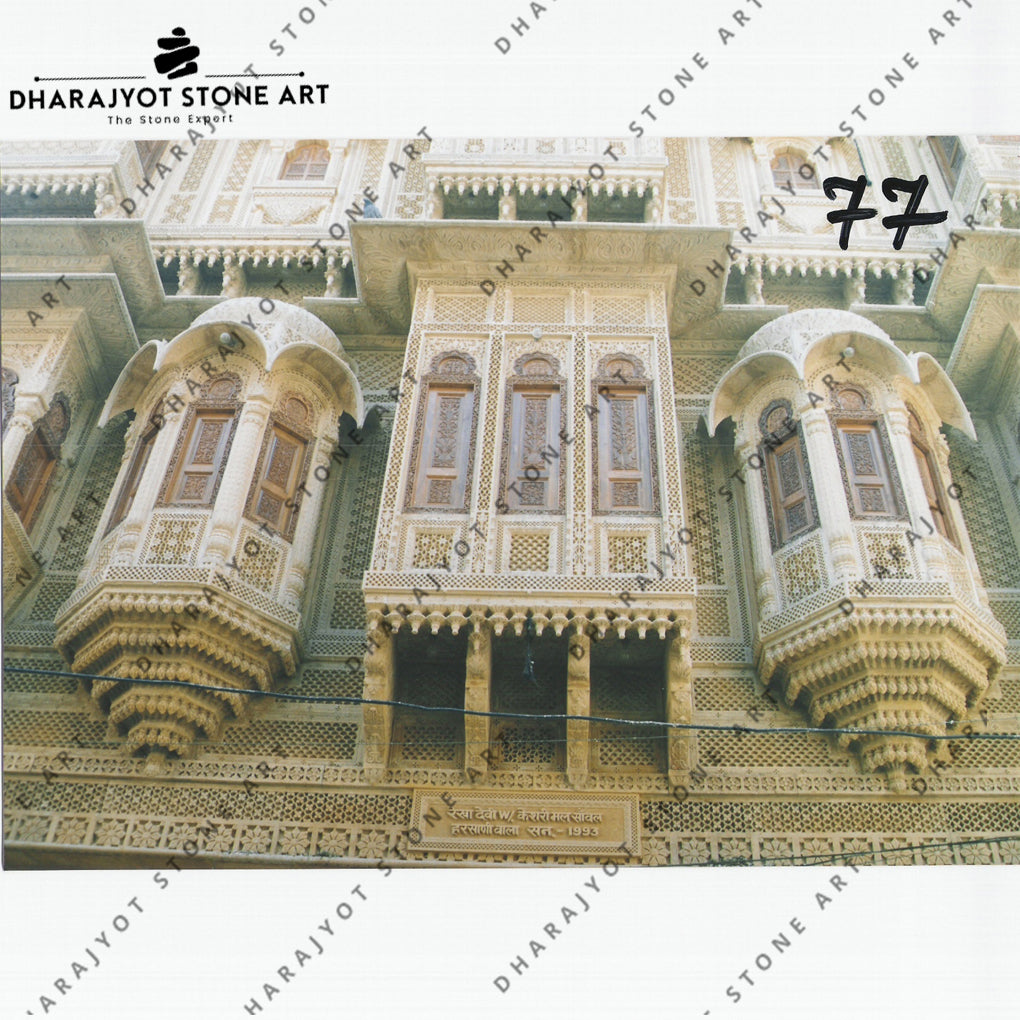 Yellow Sandstone Antique Jharokha