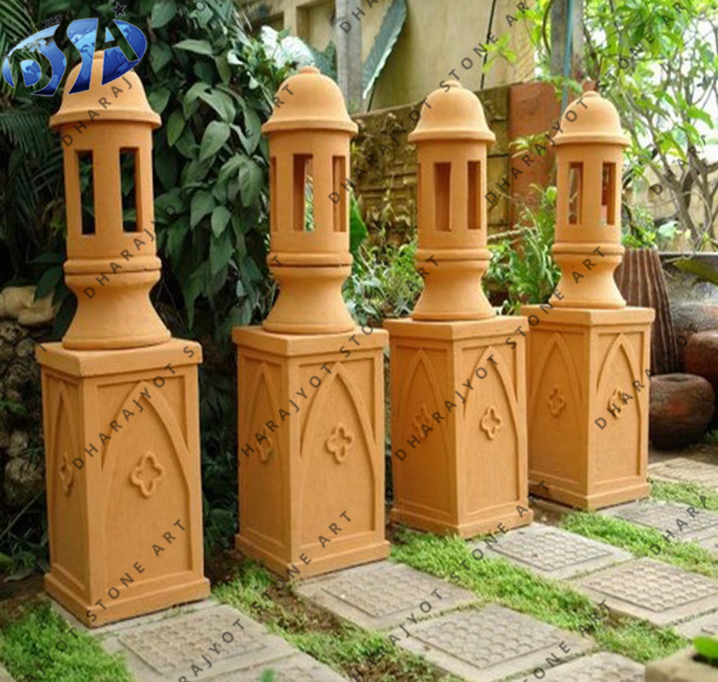 Dome Decorative Yellow Stone Lamp