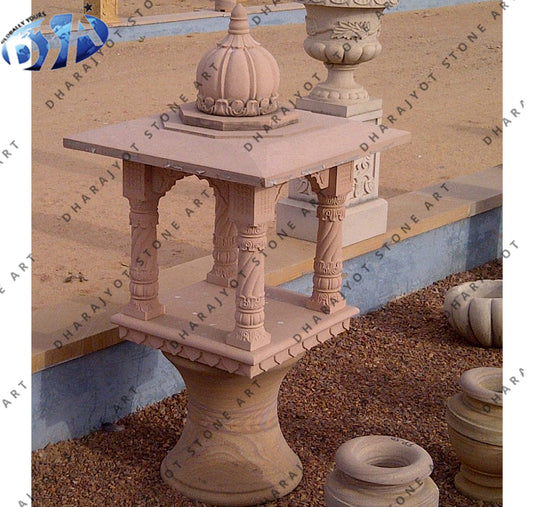 Polished Pink Garden Stone Lamp