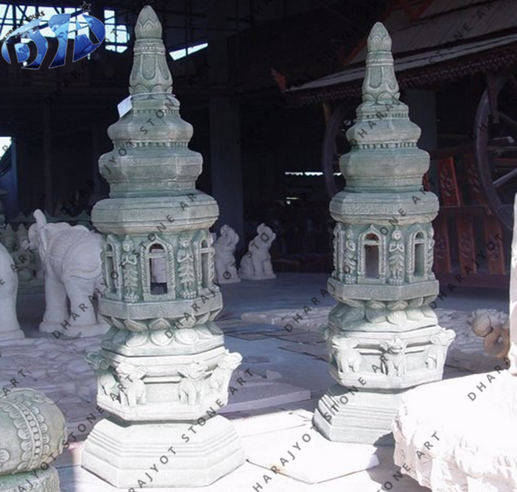 Unique Design Hand Carving Marble Lamp