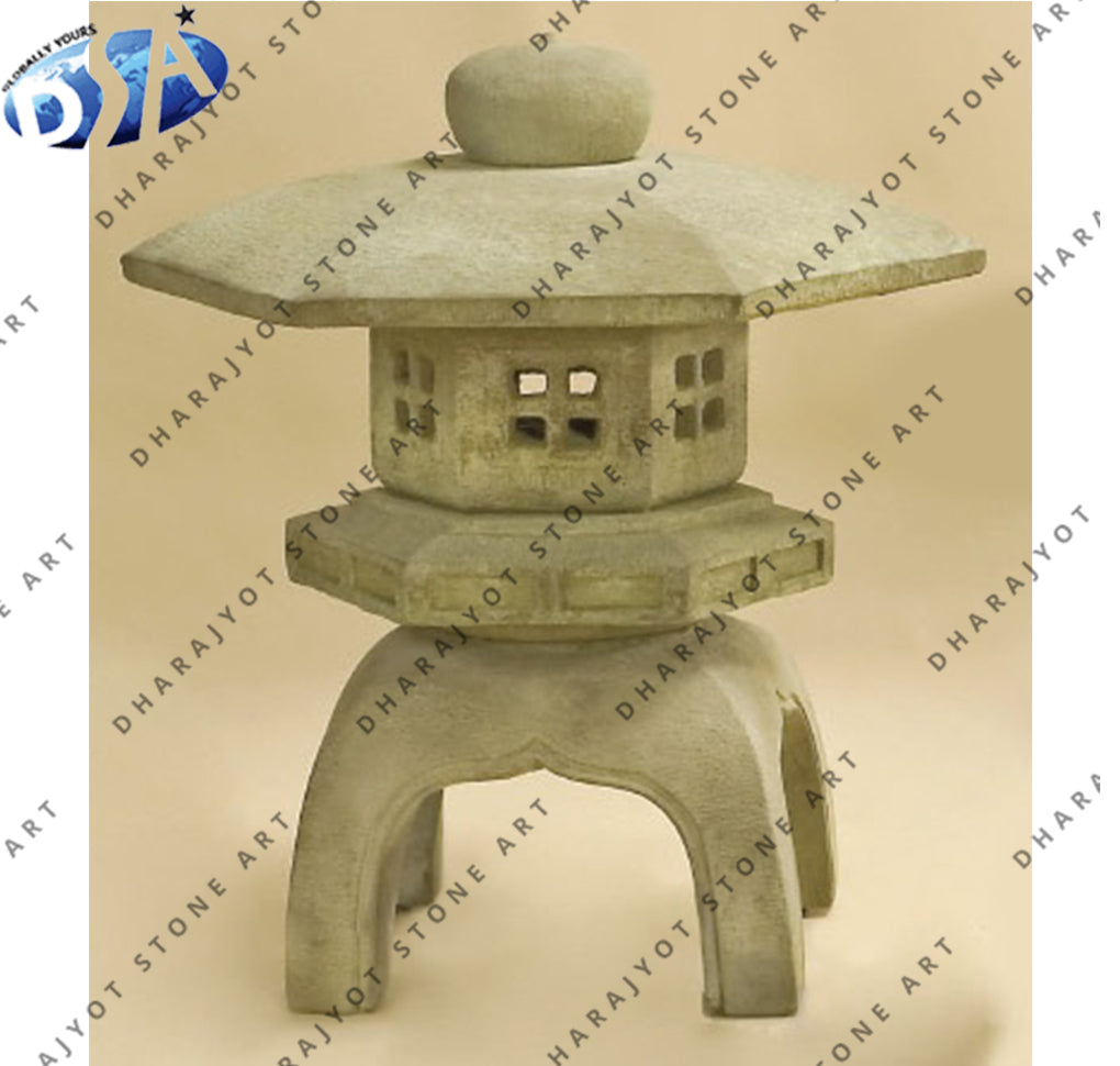 Natural Outdoor Garden Decor Marble Lamp