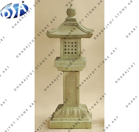 Custom Outdoor Garden Decoration Marble Stone Lamp