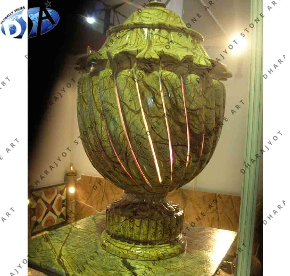 Home Decoration Balcony Flower Style Stone Lamp