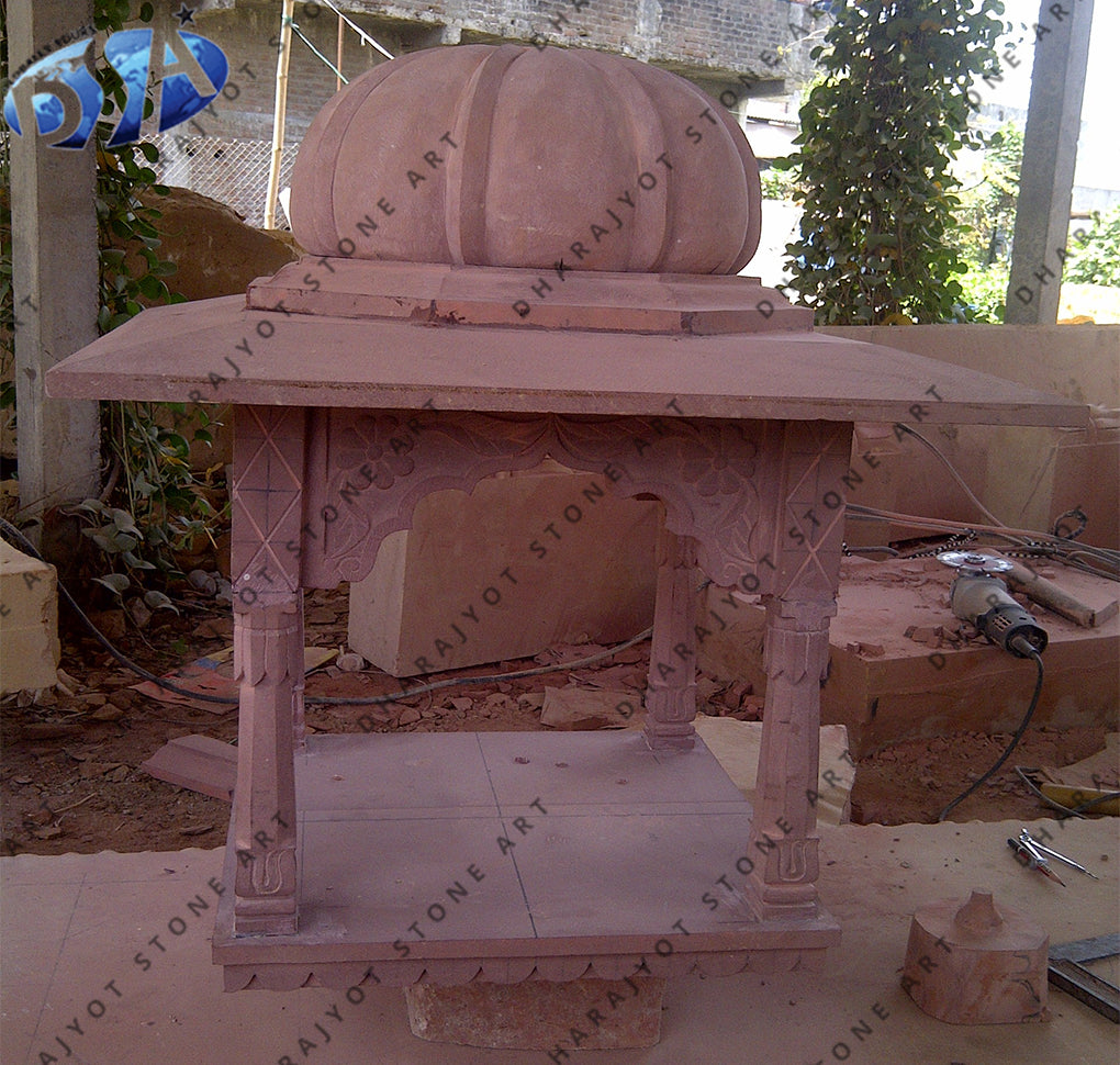 Antique Design Brown Red sandstone Lamp