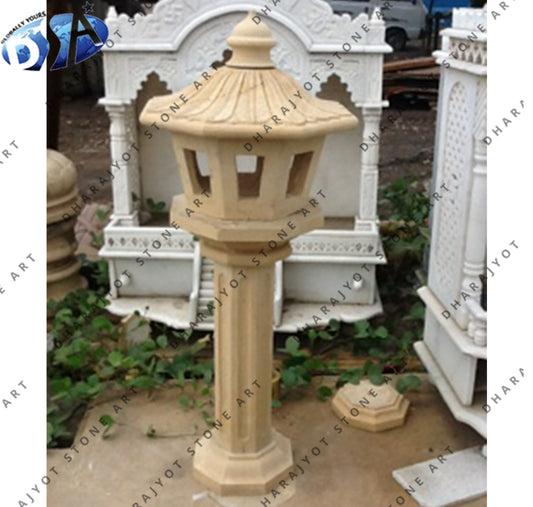 Yellow Sandstone Pillar Lanterns Lamp