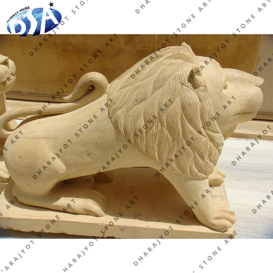 Outdoor Ornament Marble Lion Statue