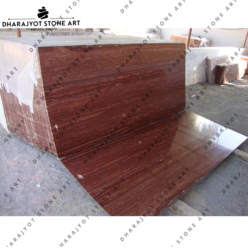 Indian Maroon Marble Stone Slab