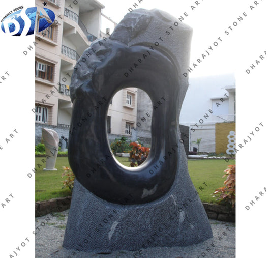 Garden Decoration Black Marble Sculptures