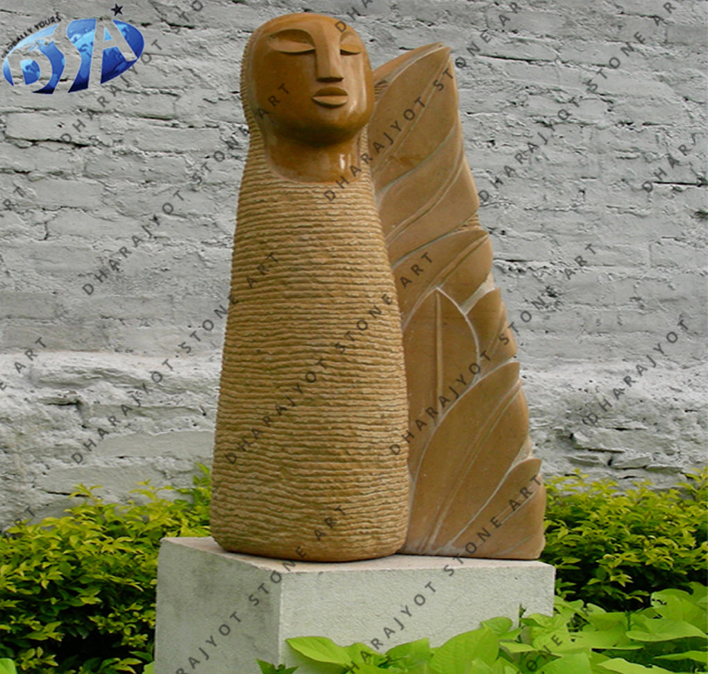 Yellow Sandstone Sculptures Garden Modern Art