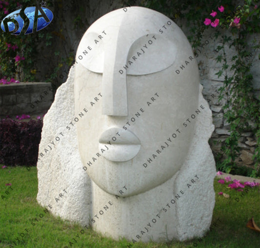 White Handmade Marble Modern Art Sculpture