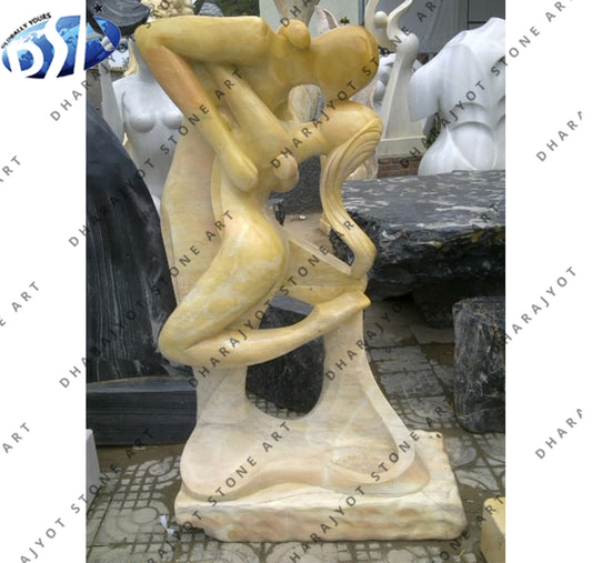 Well Polished Marble Abstract Character Statue Modern Art