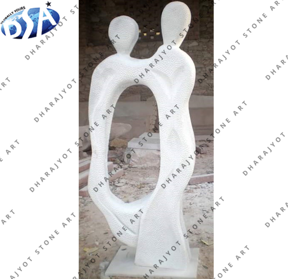 White Marble Stone Carved Modern Art