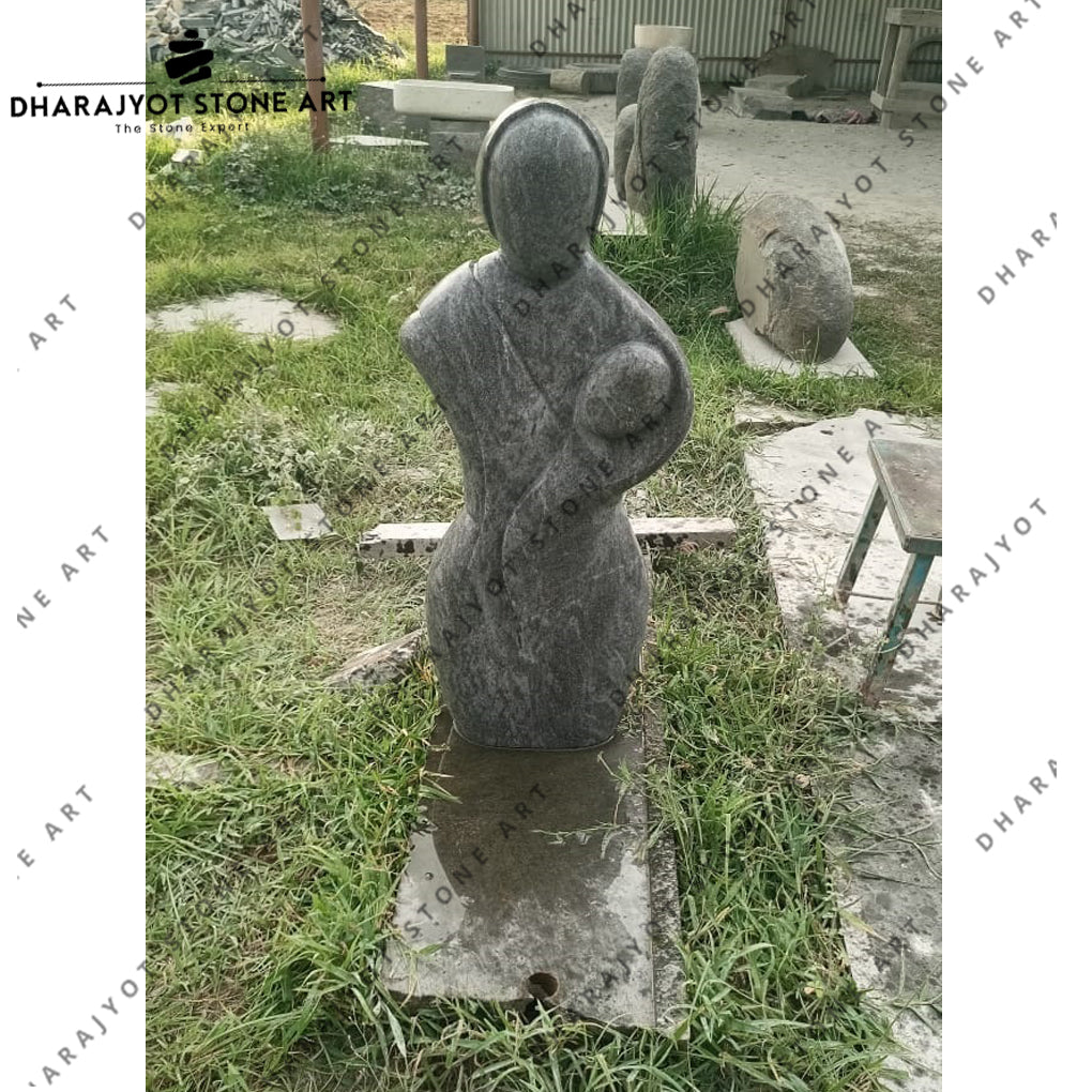 Garden Decorative Mother and Child Stone Modern Art