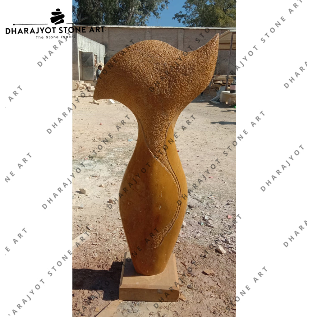 Garden Modern Sculpture Hand-Carved Sandstone Art