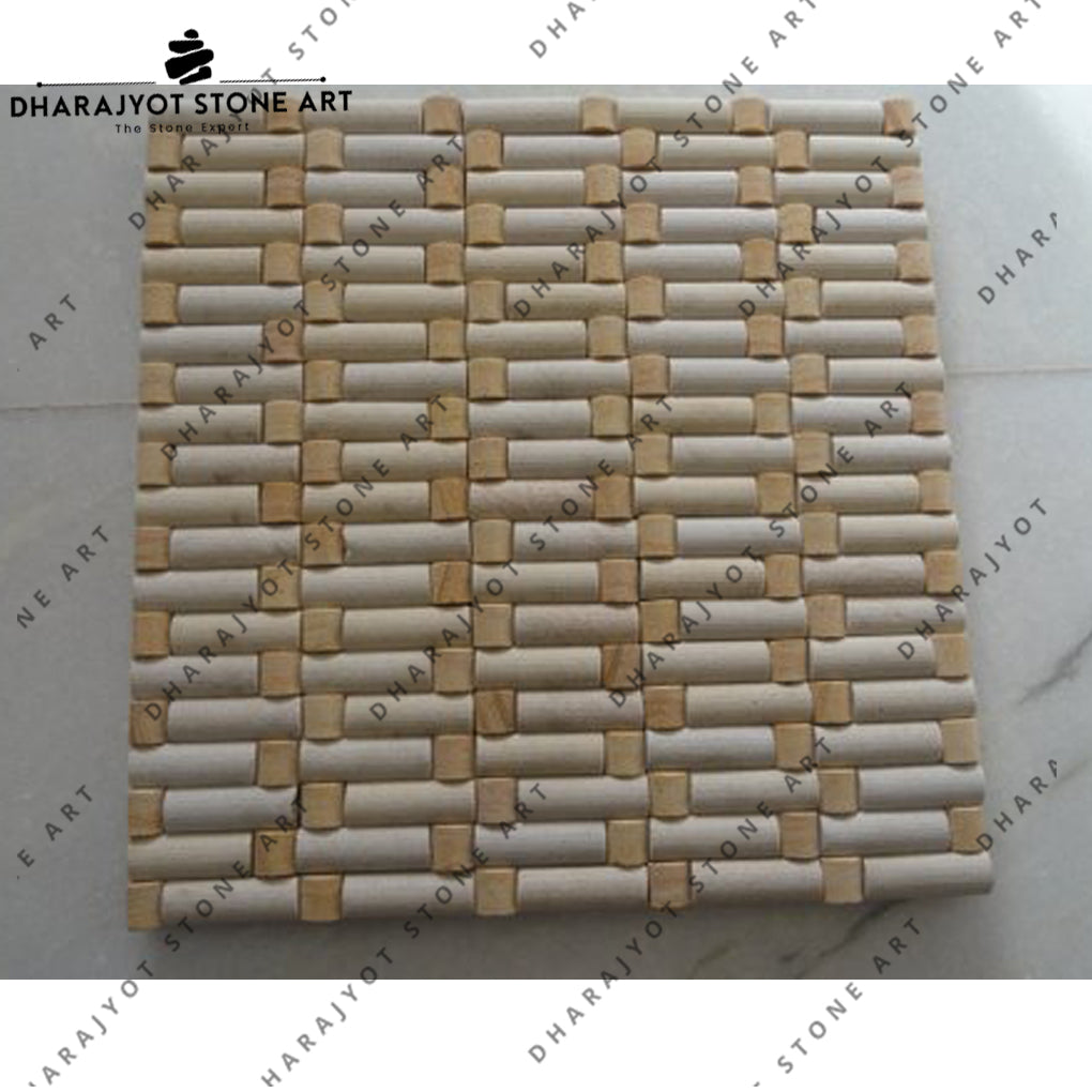 Yellow Natural Stone Mould Mosaic