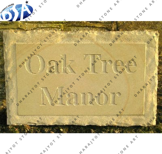 Yellow Sandstone House Name Plate