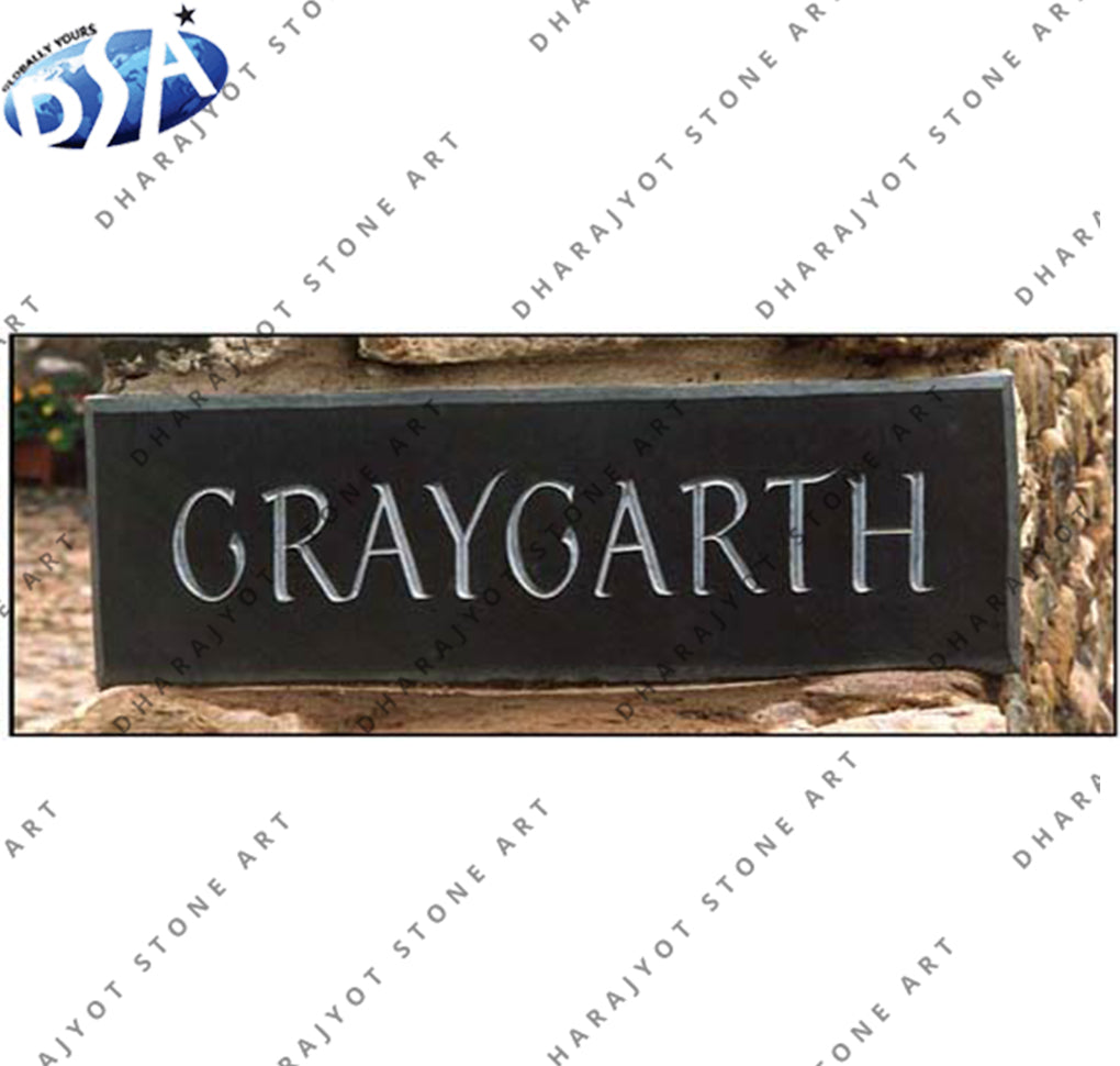Black Granite Nameplate