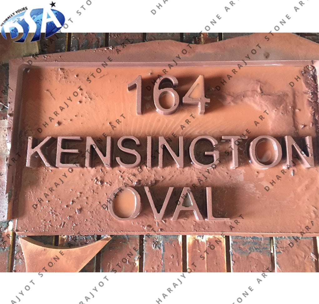 Horizontal Address Signs Stone Nameplate