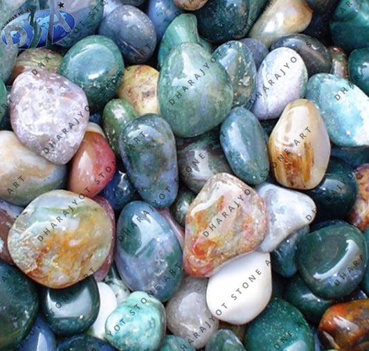 Polished Mix Gemstone Pebble