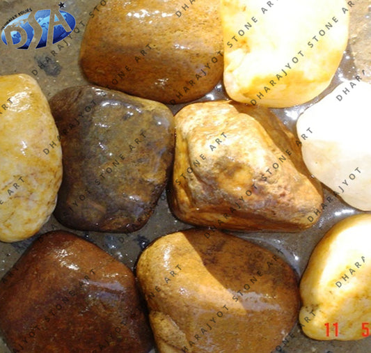 Tumbled Polished Yellow Pebble Stone