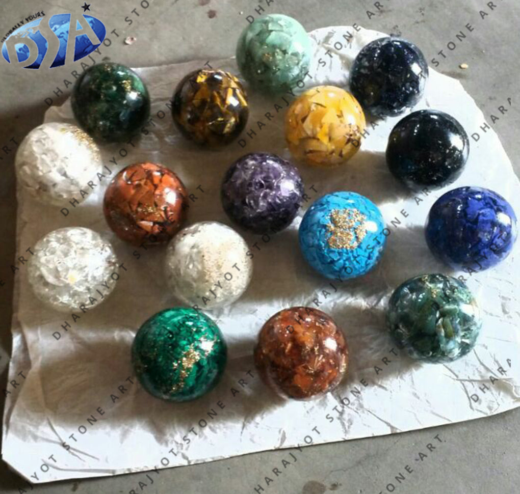 Mixed Materials Natural Crystal Moon Pebble Stone