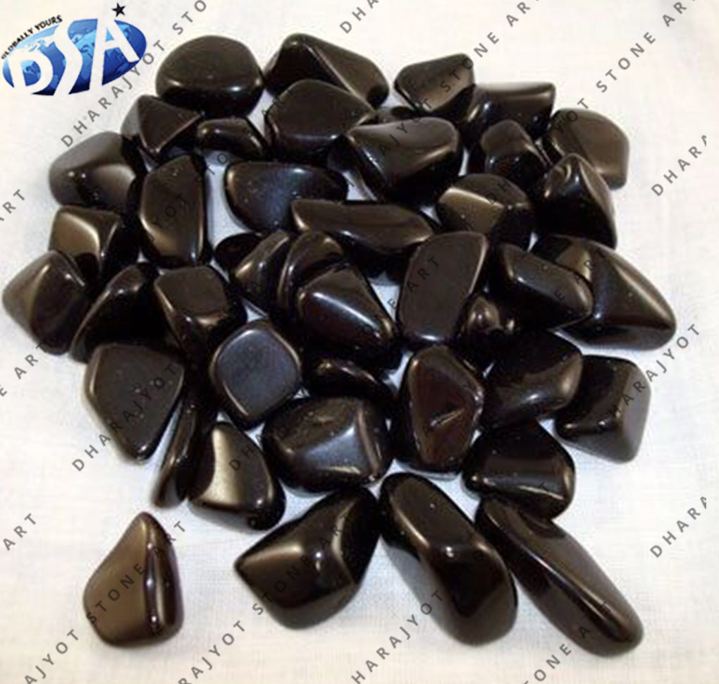 Natural Black Tumbled Pebble Stone