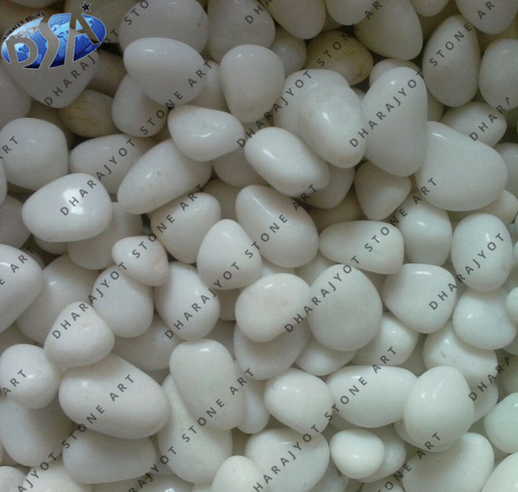 Decorative White Polish Stone Pebbles