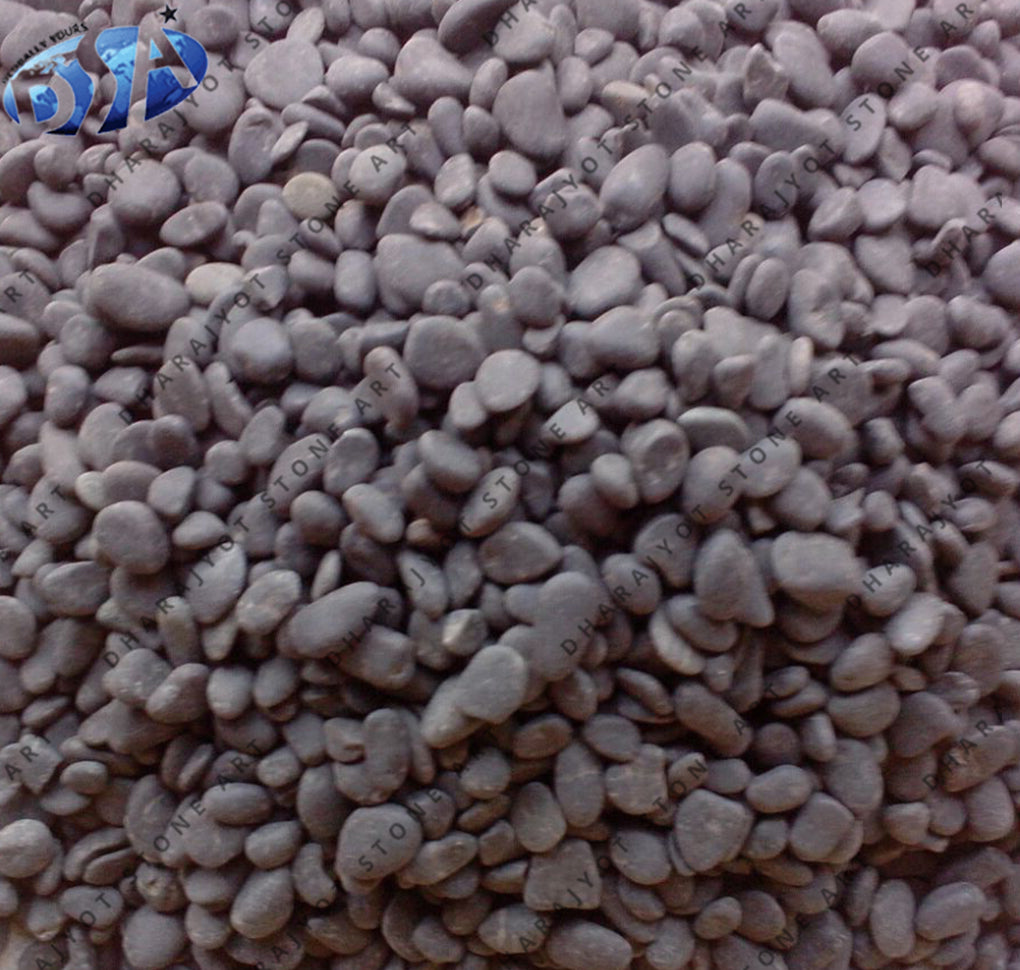 Decoration Black Polished Landscaping Pebble Stone