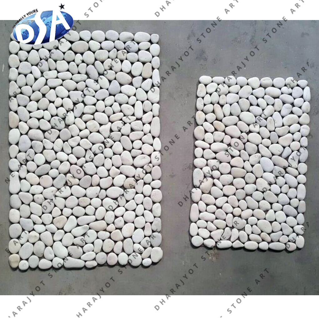 Marble White Marblel Krazy Mosaic Pebble