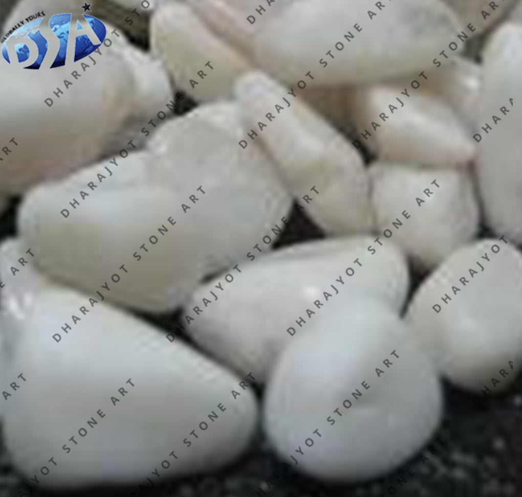 Landscaping Tumbled Snow White Stone Pebble