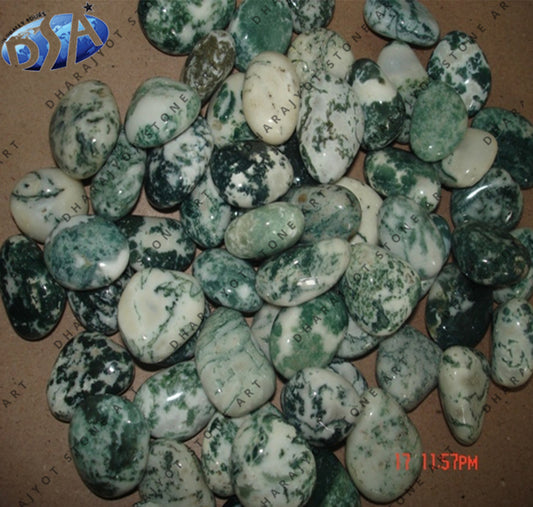 Green Decorative Natural Pebbles
