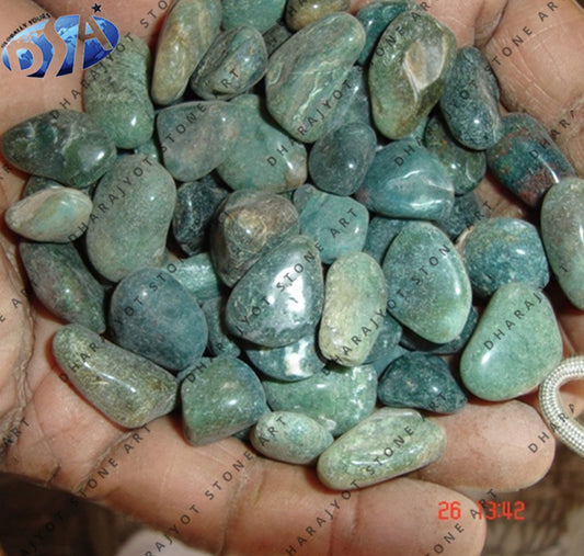 Natural Round Moss Agate Green Landscape Decoration