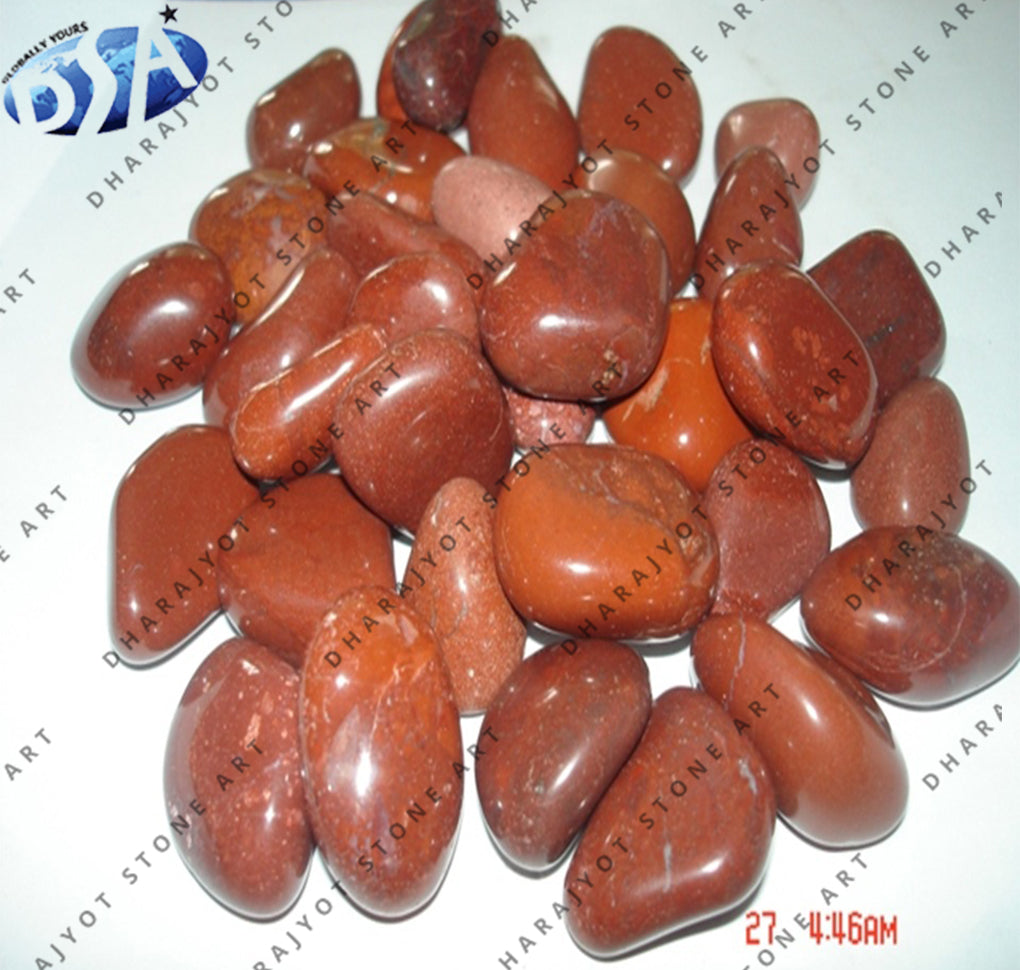 Red Jasper Pebble Stone Decoration