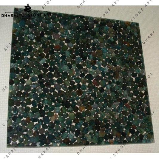Green Stone Pebble Mosaic